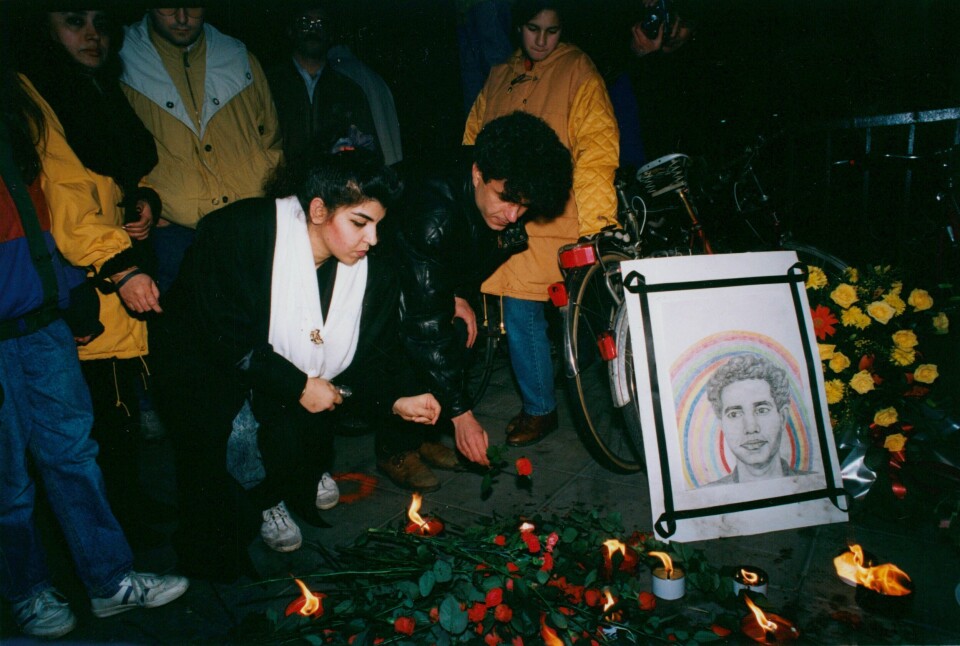 SJOKKERT INNVANDRERBEFOLKNING: Sorgen over tapet av den 34 år gamle iranske studenten Jimmy Ranibar ble tilført en god porsjon frykt, særlig i innvandrermiljøer som med rette følte seg som Lasermannens mål.