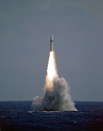 <b>AVFYRT:</b> «USS George Washington» var den første ubåten som kunne skyte opp atom­raketter fra neddykket tilstand i fart. 