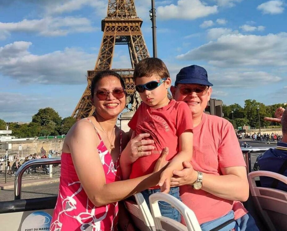 SAMMEN MOT KREFTEN: Familien prøver å gjøre det beste utav hver eneste dag. Her på tur til Paris.