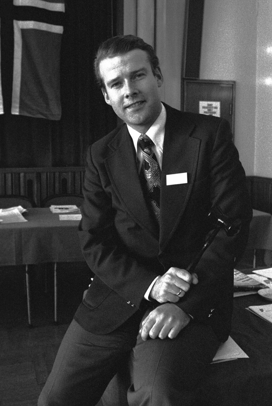 <b>FORMANN:</b> I 1978, da dette bildet ble tatt, tok Carl I. Hagen over som partiformann for Fremskrittspartiet. Han ledet partiet i 28 år og er med det den lengstsittende partilederen i Norge. 