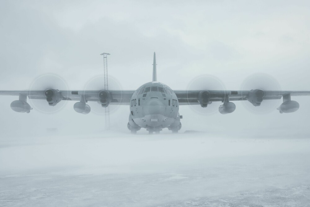 <b>HERKEN:</b> KC-130J Super Hercules fra US Marines på Andøya. 