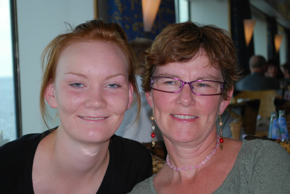 <b>SISTE TUREN:</b> Oda og mamma Heidi på Kielfergen. Det var den siste turen vår sammen, forteller Heidi.