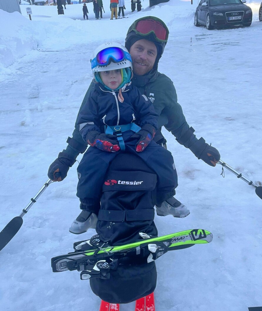 ALPINT: Lucas skal få de samme gode minnene som jeg fikk i oppveksten. I vinterferien står vi på ski sammen, forteller Christian.