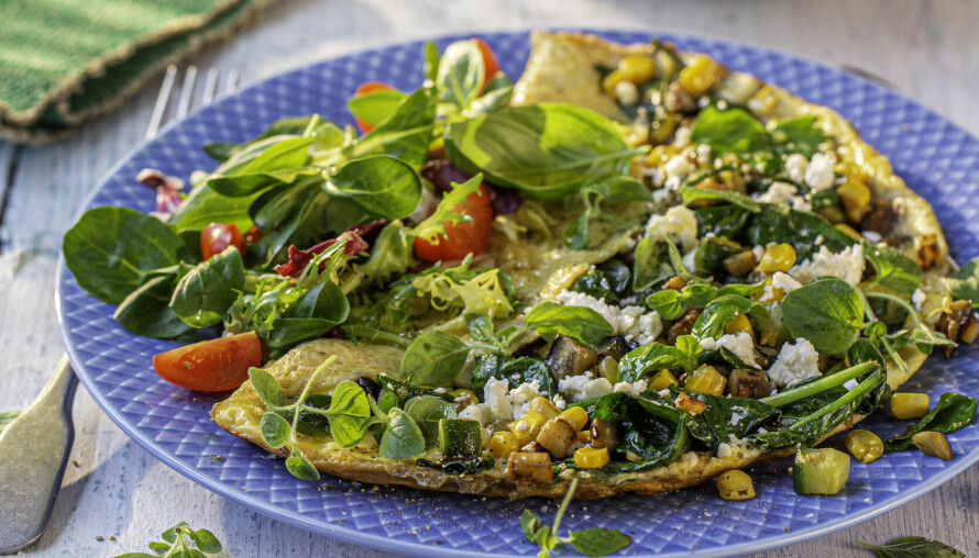 METTENDE OMELETT: Denne er rask å lage og gir deg metthetsfølelse i lang tid.