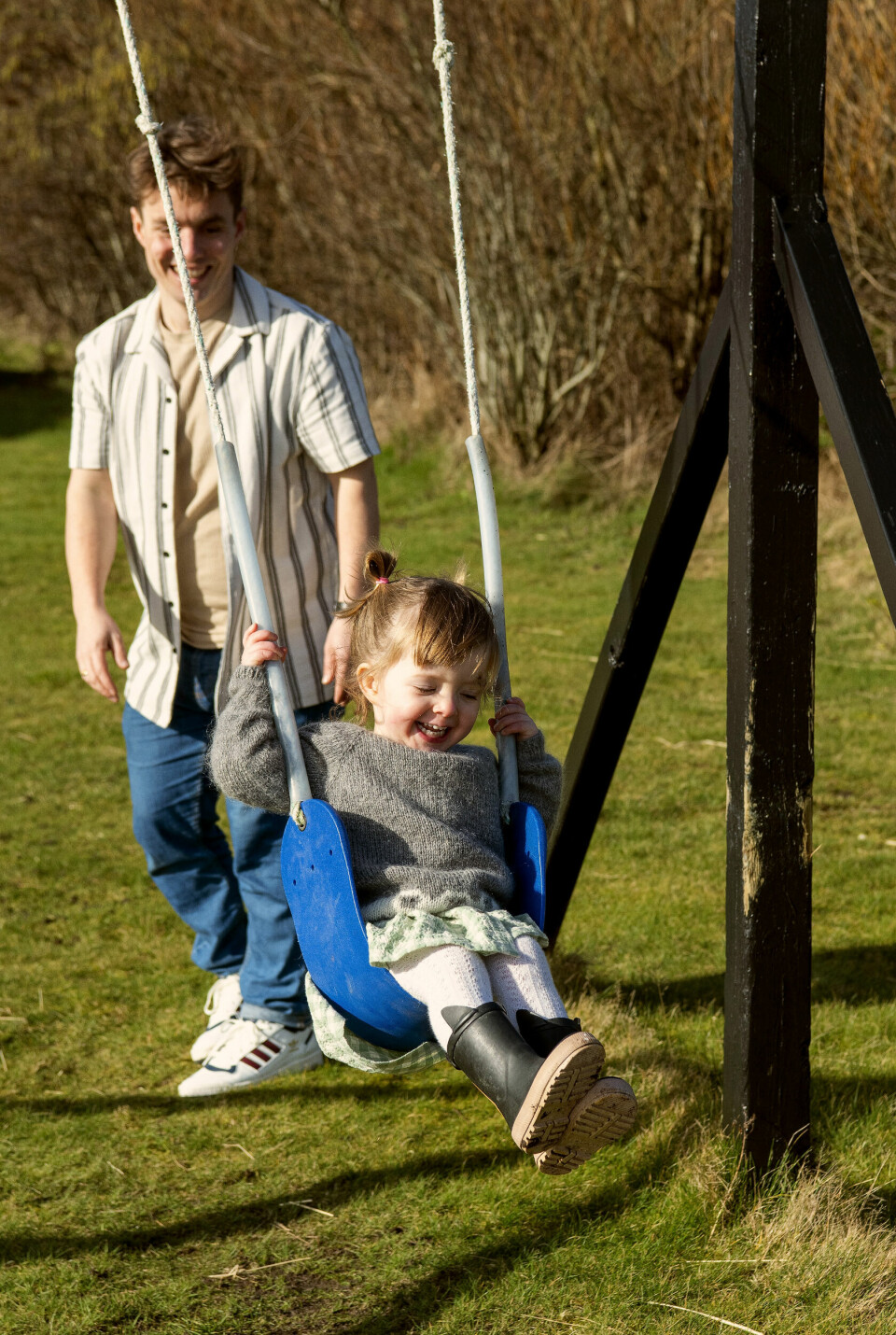 PROBLEMFRITT: Sigrid har klart overgangen fra barnehage i storbyen til barnehage på landet helt uten problemer.