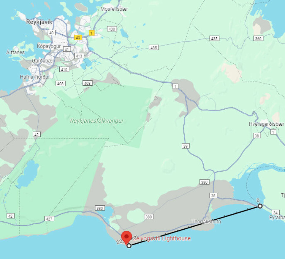 Liket av Birna ble senere funnet vestover langs kysten.