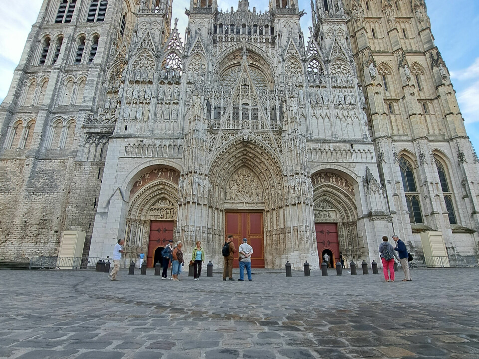 STORSLAGEN: Den flotte katedralen i Rouen.