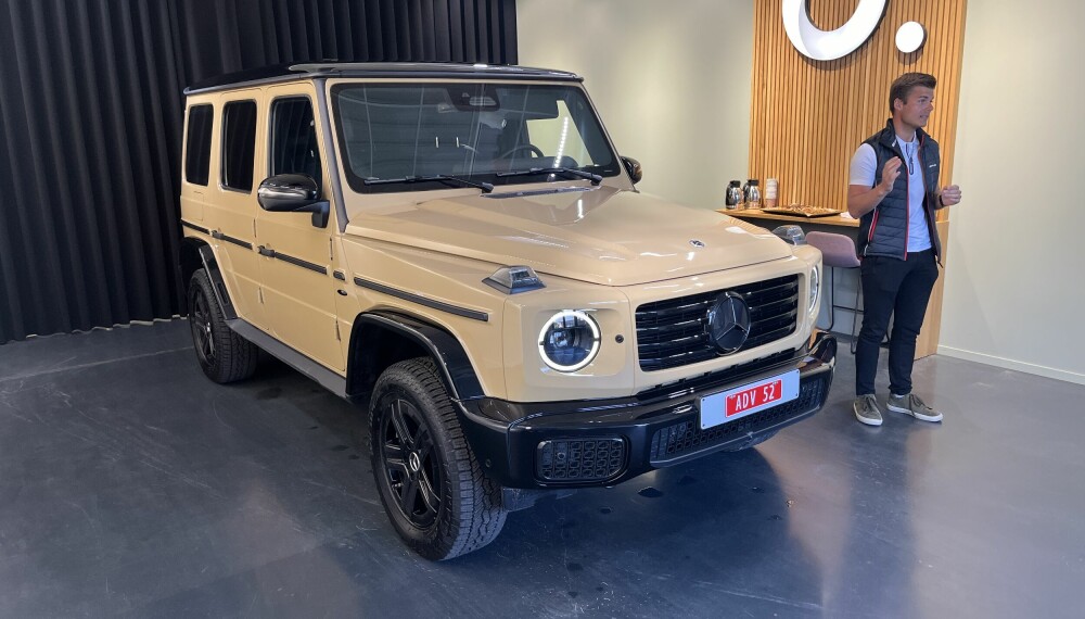 OFFROAD-IKON: Ifølge Mercedes-Benz Norges produktspesialist, Sander Aksel Guttormsen, så har elektriske G-klasse enda bedre offroad-egenskaper enn de konvensjonelle utgavene.