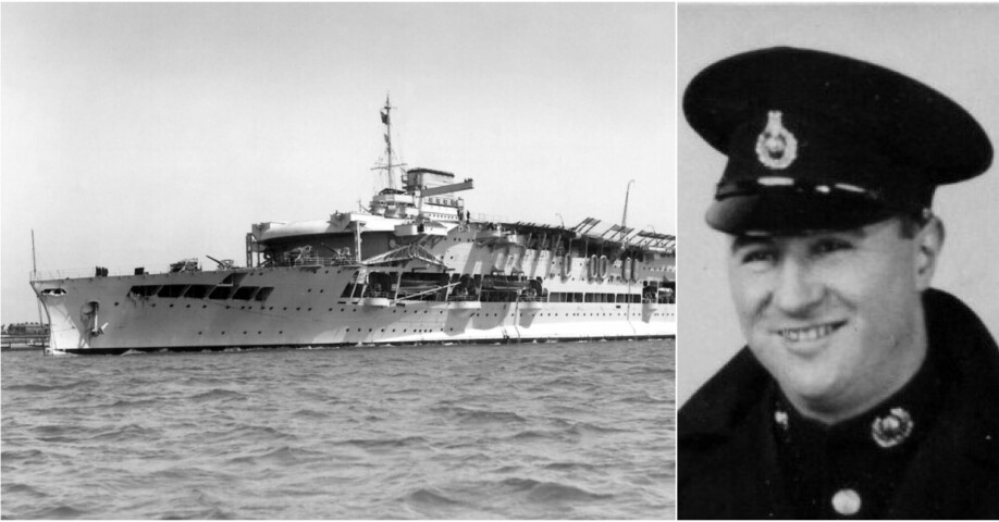 GRUSOM HEVN TIL HAVS:Hangarskipet HMS Glorious ble et lett bytte for Hitlers vrede. 8. juni 1940 skulle bli siste dag i livet for 1519 menn. Ronald Healiss (bildet) var en av de få som overlevde.