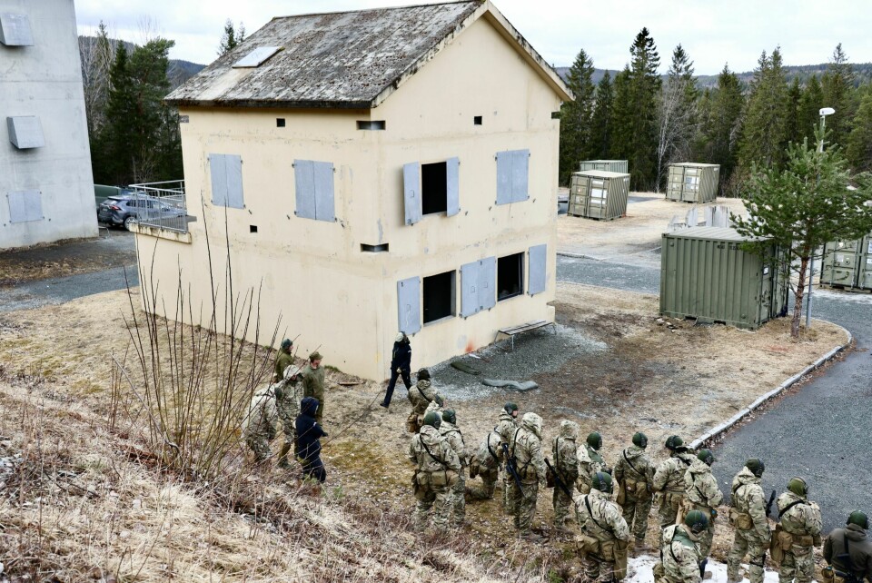 OPERASJON «GUNGNE»: Øvingsfeltet blir blant annet brukt til å undervise ukrainske soldater i urban krigføring.