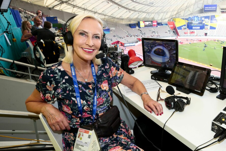 KAREN-MARIE ELLEFSEN: Karen-Marie dekket alle EM, VM og OL i friidrett for NRK. Det gjorde at hun ofte tok ferie senere på året.