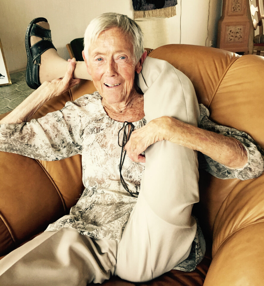 MOREN BJØRG: Bjørg Hjelmstad mistet et ben, men mistet aldri sin sans for humor.