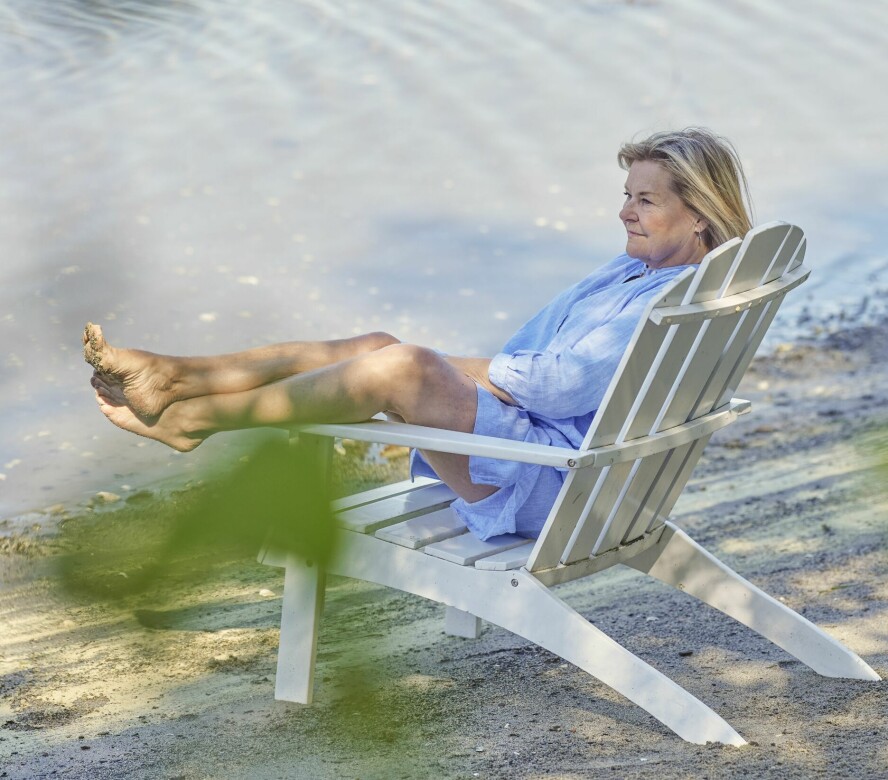 LYKKE: – Å sitte her og bare være – det er lykke, sier Bettan.