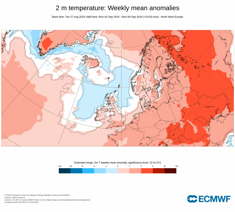 Più caldo del solito: la mappa delle previsioni delle temperature per la prima settimana di settembre indica che sarà più caldo del solito in quasi tutte le parti del Paese. Più caldo del solito: la mappa delle previsioni delle temperature per la prima settimana di settembre indica che sarà più caldo del solito in quasi tutte le parti del Paese.