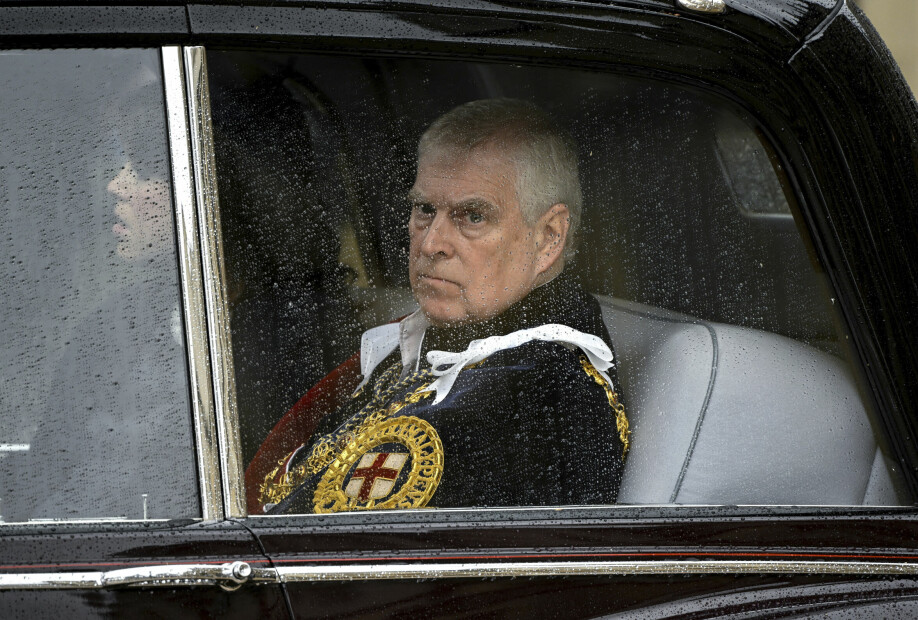 PRINS ANDREW: Prins Andrew under kroningen av kong Charles og dronnning Camilla i 2023.