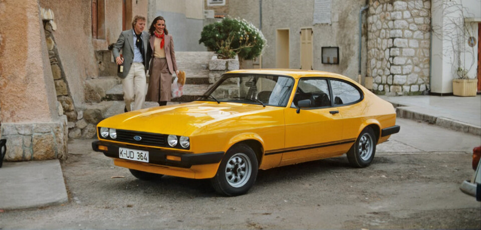 FORD CAPRI MK3: En smule bakpå rent teknisk sett, men fortsatt med sin sjarm, ikke minst i V6-versjon. I 1986 var det slutt for godt.