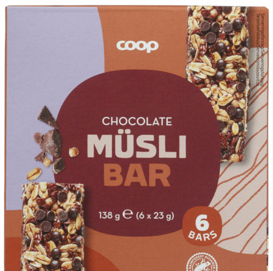 Coop chocolate müsli bar