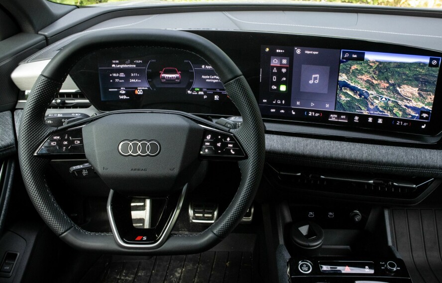 HJEMMEBANE: Audi har vært kjent for flotte førermiljø i mange tiår. I Q6 e-tron treffer de godt på hoppkanten.