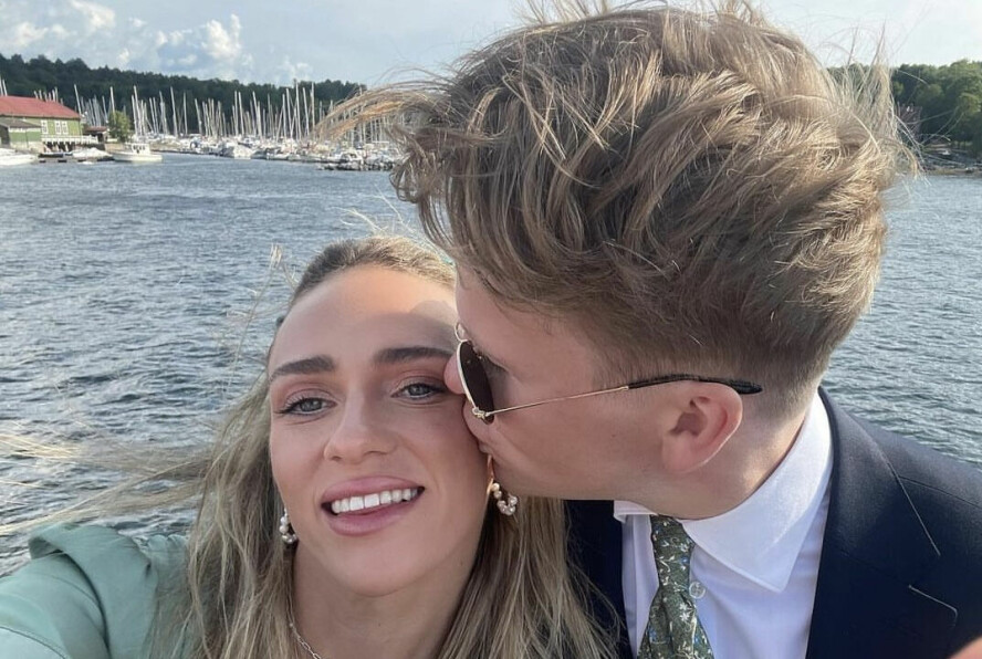 AVSTANDSFORHOLD: Dette bildet delte Timons kjæreste, Katie Parker, på Instagram da hun besøkte Norge i 2023. I november i fjor flyttet hun hit permanent.