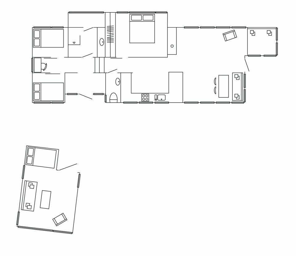 HYTTEFAKTA OG HYTTETYPE: Arkitekttegnet med innlemming av en eldre hytte. Arkitekt: RAM Arkitektur ved sivilarkitekt Hilde Grøneng. Byggeår: 2019 Størrelse: 80 m2 + anneks på 16 m² Utvendig kledning: Panel Tak: Tre Rominndeling: Entré, gang, bad, toalett, 3 soverom, badstue, kjøkken og stue. Fasiliteter: Innlagt vann og strøm. WC.