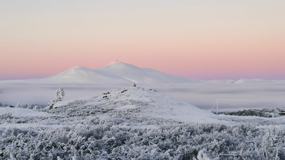 FJELLHEIMEN: Fra hytta er det et flott utsyn innover det naturskjønne landskapet på Høvringen.