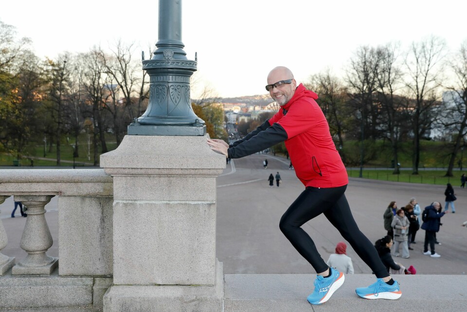 BEGYNTE Å TRENE: Da Brynjar nesten kollapset etter å ha gått opp trappen sammen med en venn som er idrettslege, innså både han og legen at noe måtte gjøres.