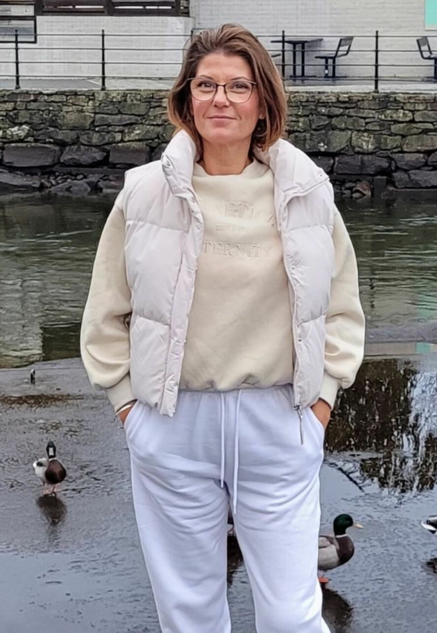 ETTER: Nå er Rebecca fornøyd, og stolt av seg selv. Målet er å holde vekten.