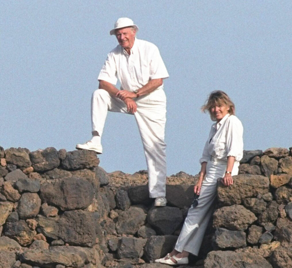 MØTESTED: Her på pyramidene i Güímar møtte Thor Heyerdahl sin tredje kone Jaqueline Beer – påstås det. Ifølge Beer skjedde det ikke helt sånn.