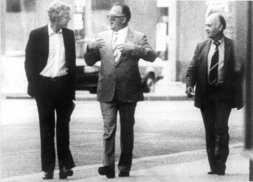 SPION: Møtet i Wien 20. august 1983: Arne Treholt i møte med sine KGB-kontakter Gennadij Titov og Aleksandr Lopatin i Wien.