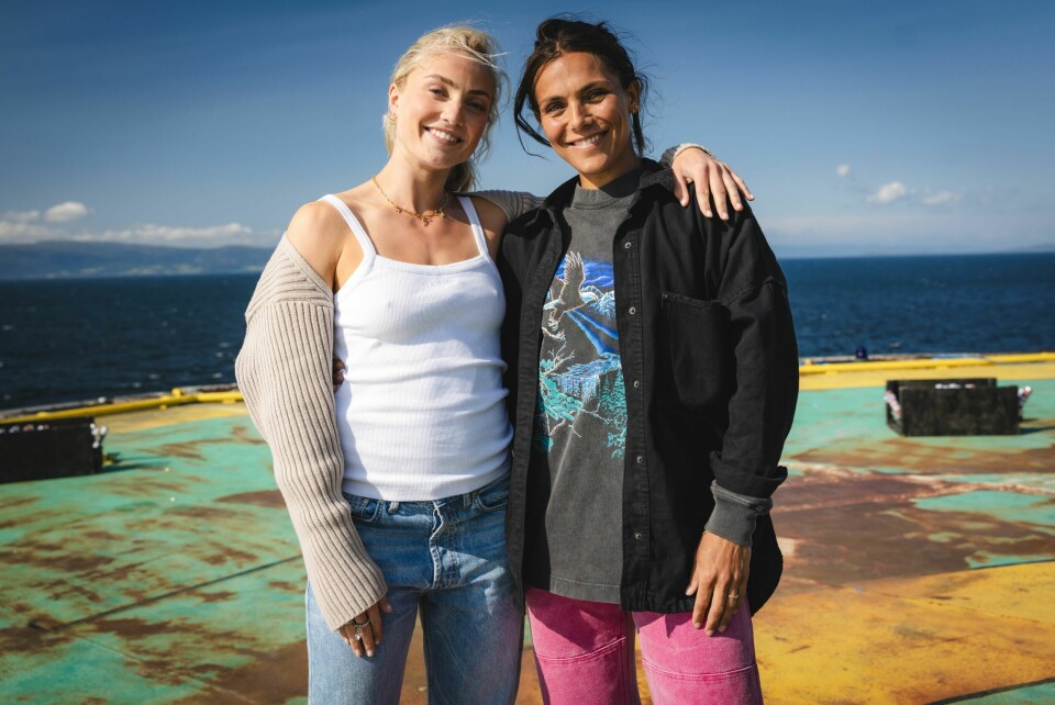 TØFF DEBUT: Hedda deltok i NRK-programmet «Norges tøffeste» i fjor. Her sammen med programleder Jørgine Massa Vasstrand.