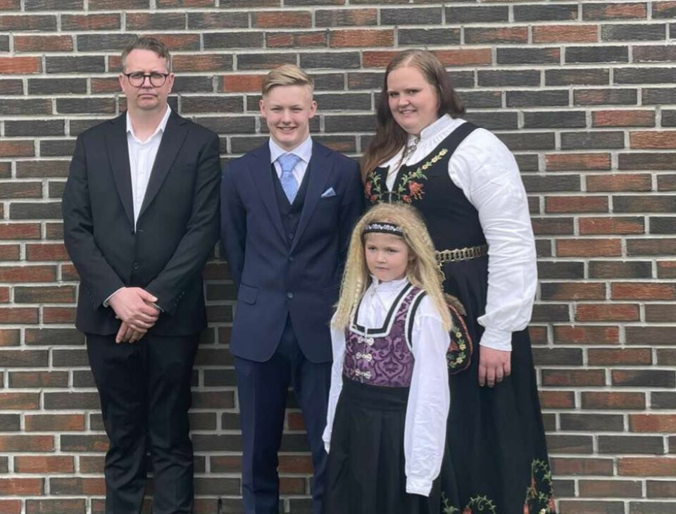 SAMMENSVEISET GJENG: Samboeren Andreas, datteren Tuva og bonussønnen Mathias betyr alt for Anne-Marte.