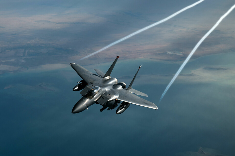 STRIKE EAGLE: F-15E-varianten fikk kapasitet til bakkeangrep og et større våpenarsenal. Det har gitt den kallenavnet «bomb truck».