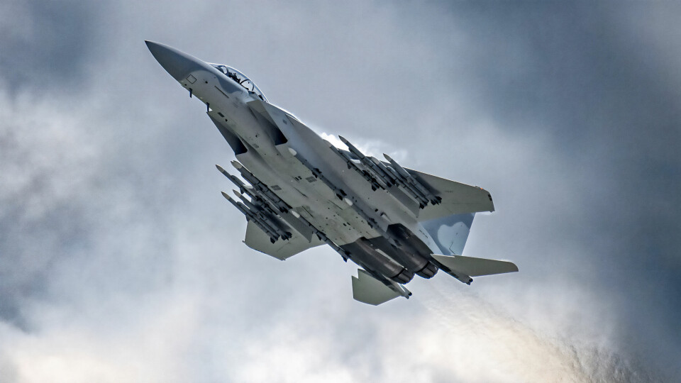 IMPONERER: – F-15EX presterer utrolig bra fullastet med 12 missiler, sier testpilot Matt Giese.