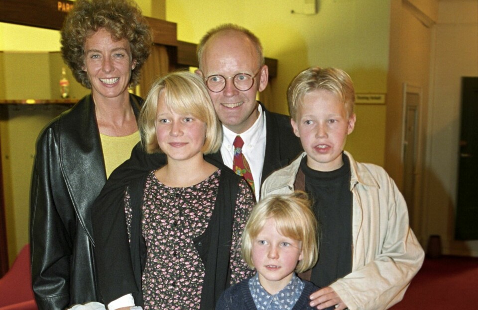 FAMILIETUR: Torgersen med kona Kristin Helle-Valle og barna Jo, Anne og Lotte for drøyt tredve år siden.