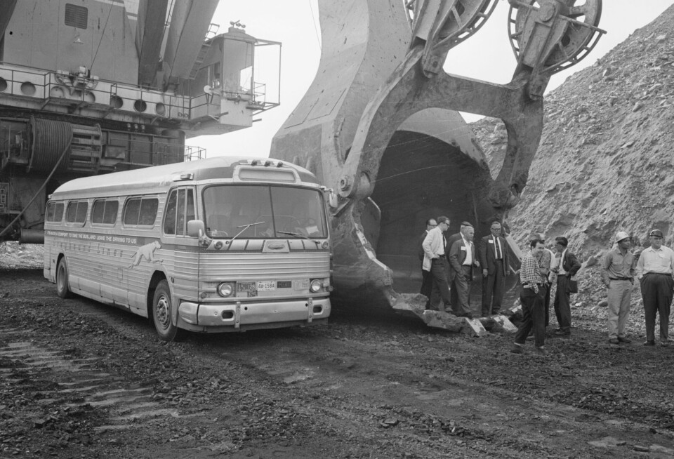 ENORME DIMENSJONER: Det var enorme dimensjoner på gravemaskinene som Marion Power Shovel og Bucyrus-Erie produserte.
