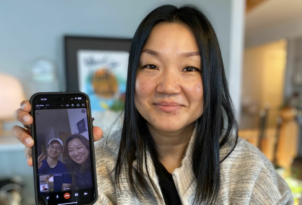 SNAKKER OFTE SAMMEN: Camilla snakker ofte med sin eldste søster Jae hee Ji og nevøen Yeonho Nam på FaceTime. De gleder seg til å komme tilbake til Norge.