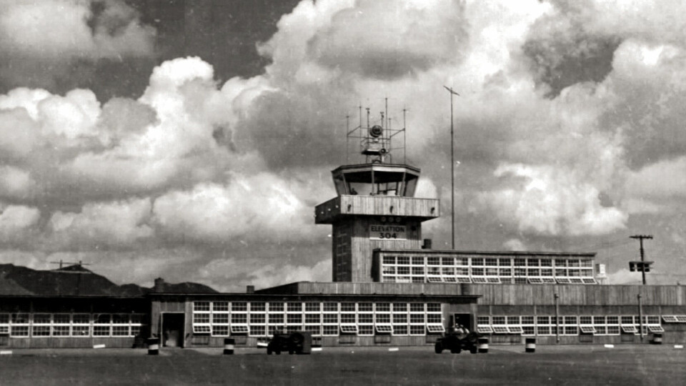 SANTA MARIA: Flyplassen Santa Maria på Azorene. Målet på den lengste etappen. Den lokale meteorologen ga dårlig med informasjon, så Olle havnet her enda en gang da det ikke var forsvarlig å lande på Kanariøyene.