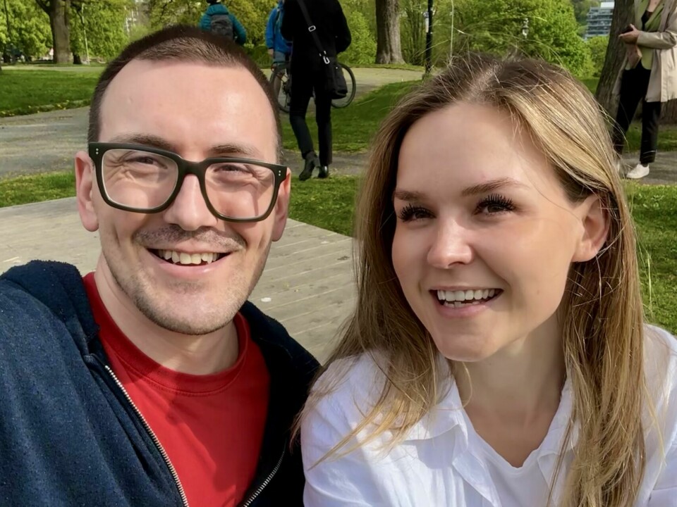FORELSKET: Dina møtte sin kjære Thorvald Ness (34) samme periode som TV-programmet ble innspilt.