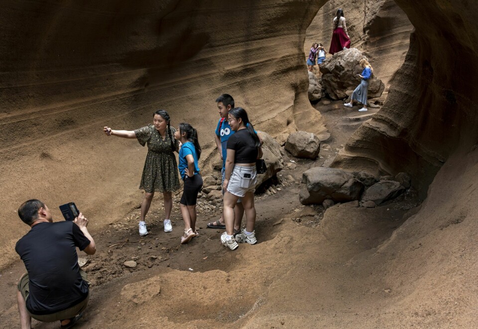 BLE BRÅTT POPULÆR: Barranco de las Vacas var sjeldent mål for turister. Men så la noen ut bilder på sosiale medier, og brått ble ravinen fylt av turister. Tydelig at mange ønsker mer enn bare sol og strender.