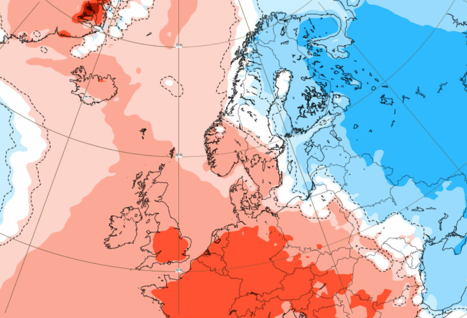 SLUTTEN AV JUNI: ECMWs prognose for siste uken av juni 2025.