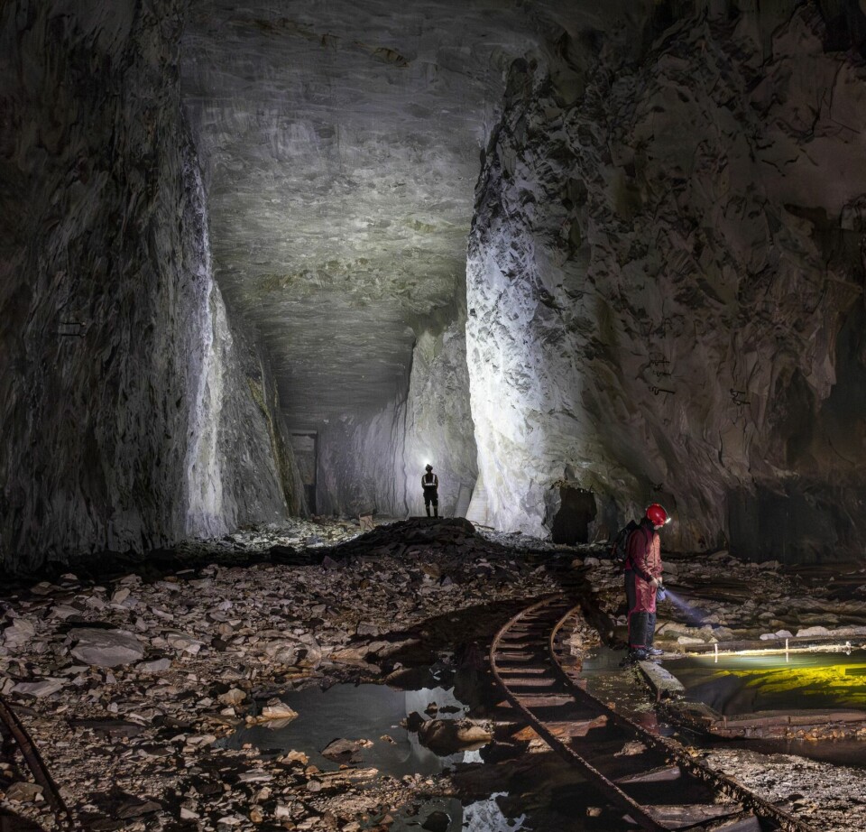 ENORMT: Hovedtunnelen er gigantisk. Det store rommet oppleves som en katedral.
