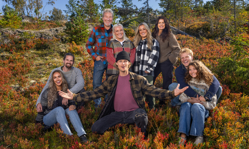 FJELLHYTTA 2025: Malin og Tobias, Dag og Stine, Line og Sandra, Marie Jasmine og Emil.