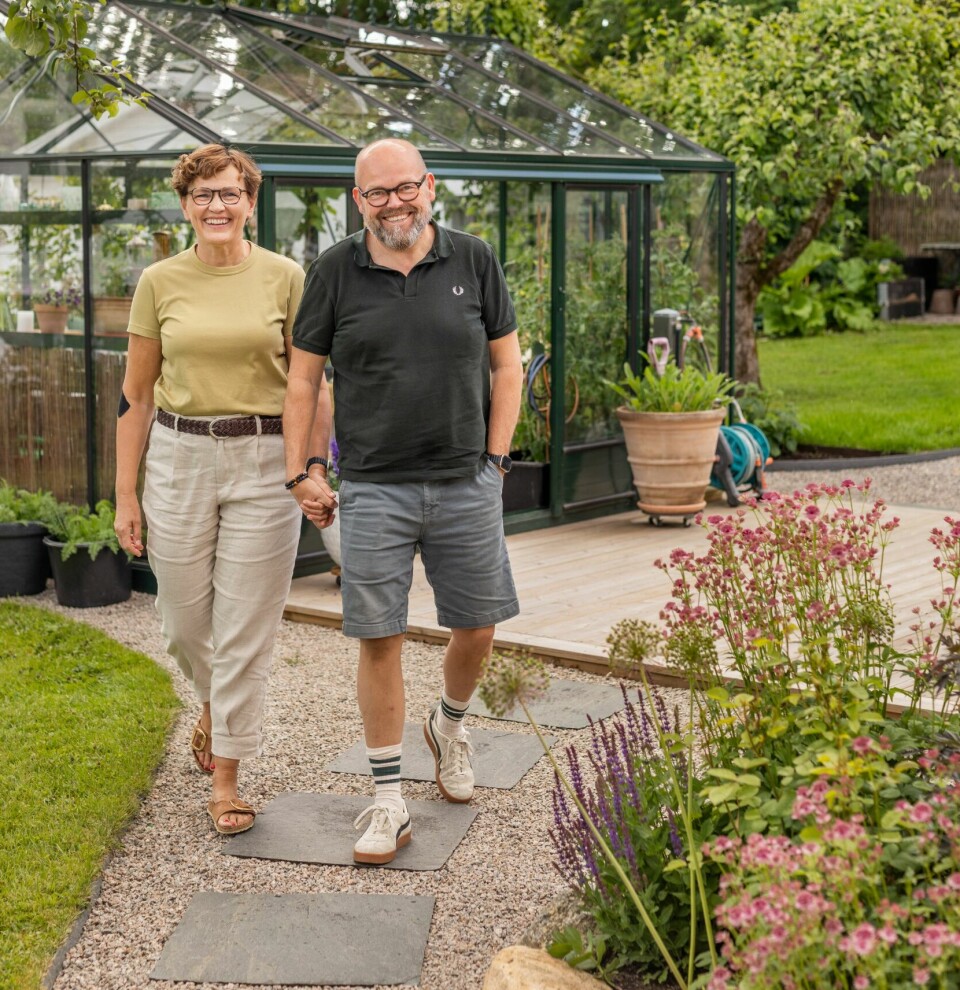 FLYTTET: Da drømmehuset i Fredrikstad plutselig dukket opp, tok Anne Mette og Bjørn Terje med seg sønnene og flyttet fra hovedstaden.