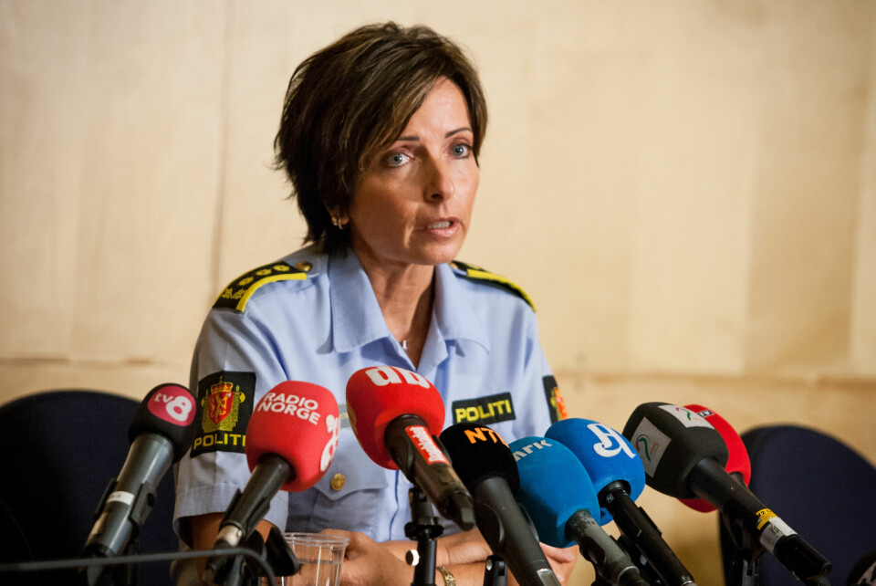 POLITI-LEDER: Hanne Kristin jobbet i politiet i 25 år, frem til hun sluttet i 2014. Her foran pressen i 2012.