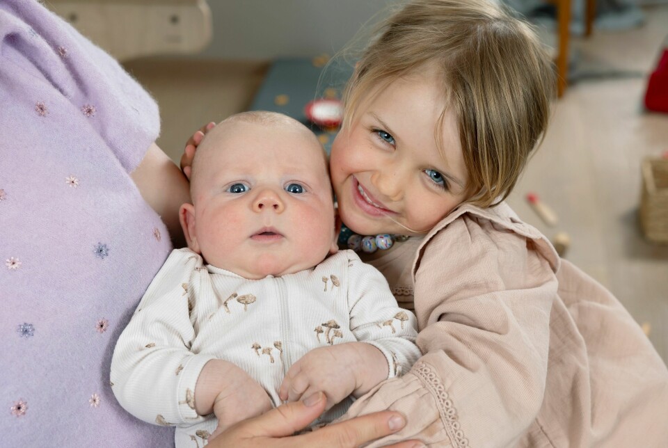 FØDSELSDRAMATIKK: I likhet med lillebroren Winter, hadde Vega en dramatisk start på livet. – Hun var lydløs da hun kom ut. Hun hadde slukt fostervann med avføring i og ble tatt med sugekopp, forteller Tiril.