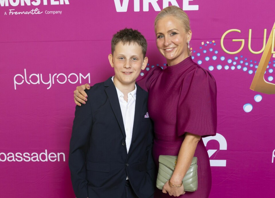 MOR OG SØNN: Cathrine Fossum er stolt mamma til Magnus (13) og Maria (15) som hun har sammen med ektemannen Anders Hovdan.