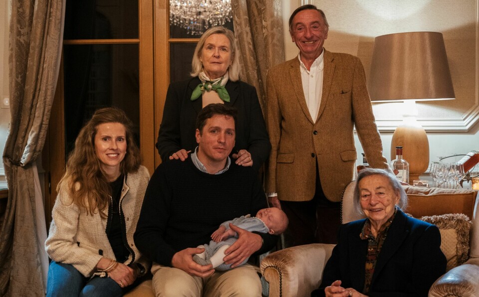 FIRE GENERASJONER: Familien Braastad med røtter tilbake til Gjøvik. Foran fra venstre er Margo, Edouard, Armand og Josette. Bak står Anita og Antoine Braastad.