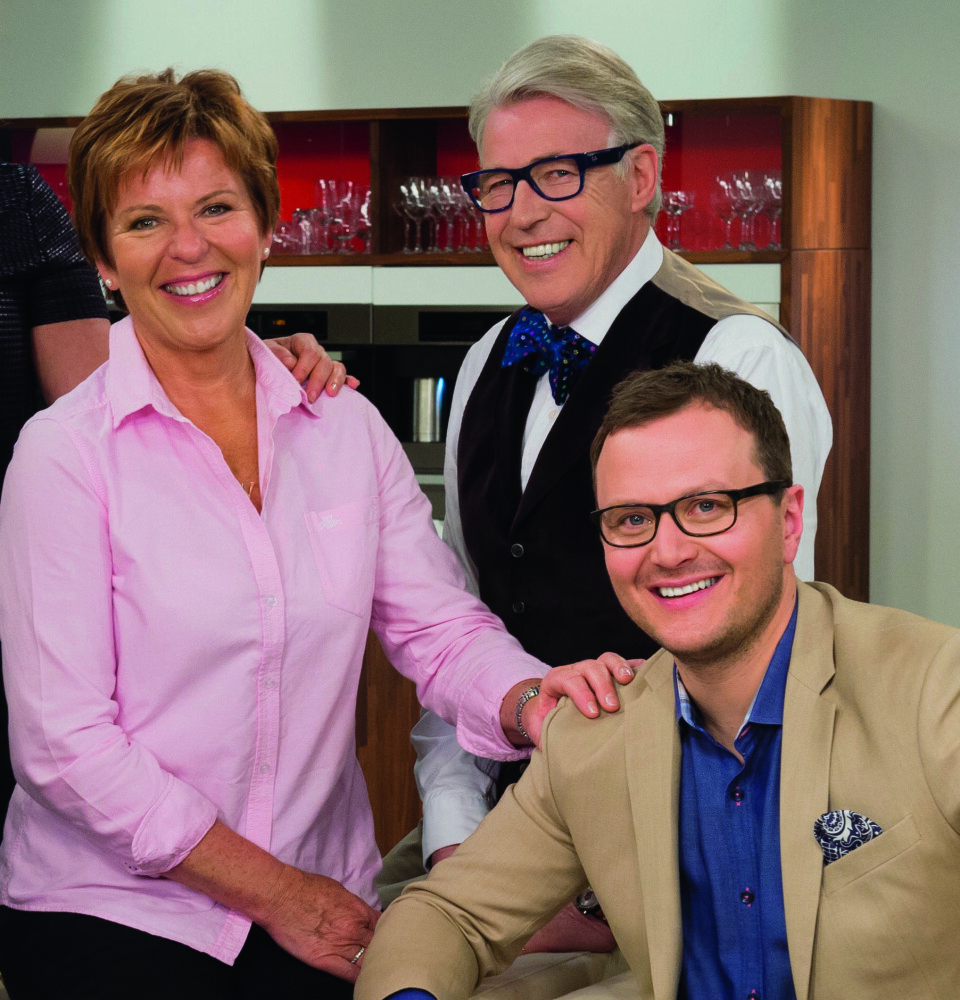 GOD MORGEN NORGE: Nylig ga Wenche seg som kokk i TV 2s «God morgen Norge». Hun ser tilbake på en lang og god karriere i programmet. Her sammen med Finn og programleder Espen Fiveland.