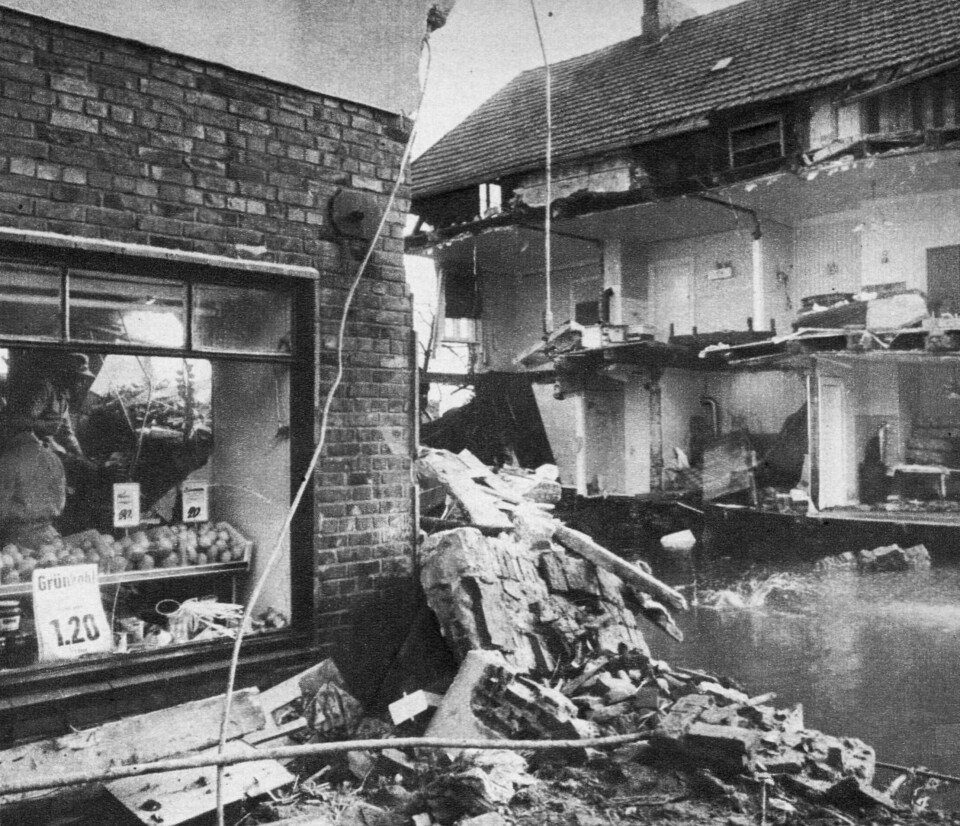 ENORME ØDELEGGELSER: De materielle ødeleggelsene var enorme, – skadene ble den gang, i 1962, anslått til to milliarder mark.