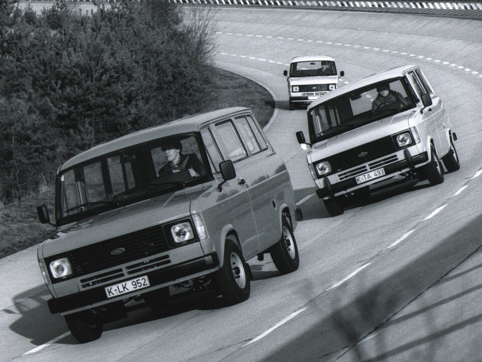 1978: Nye Transit på testbanen Lommel Proving Ground i Belgia.